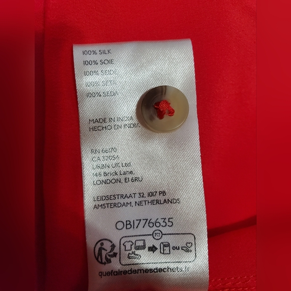 Anthropologie Long-Sleeve Silk Shirt Dress - Picture 11 of 12